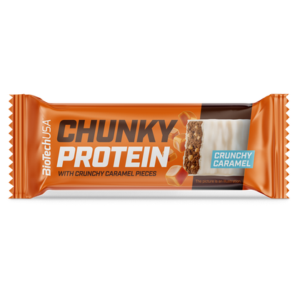 Baton Proteic, BioTechUSA, Chunky Protein Bar, 50g, Crunchy Caramel