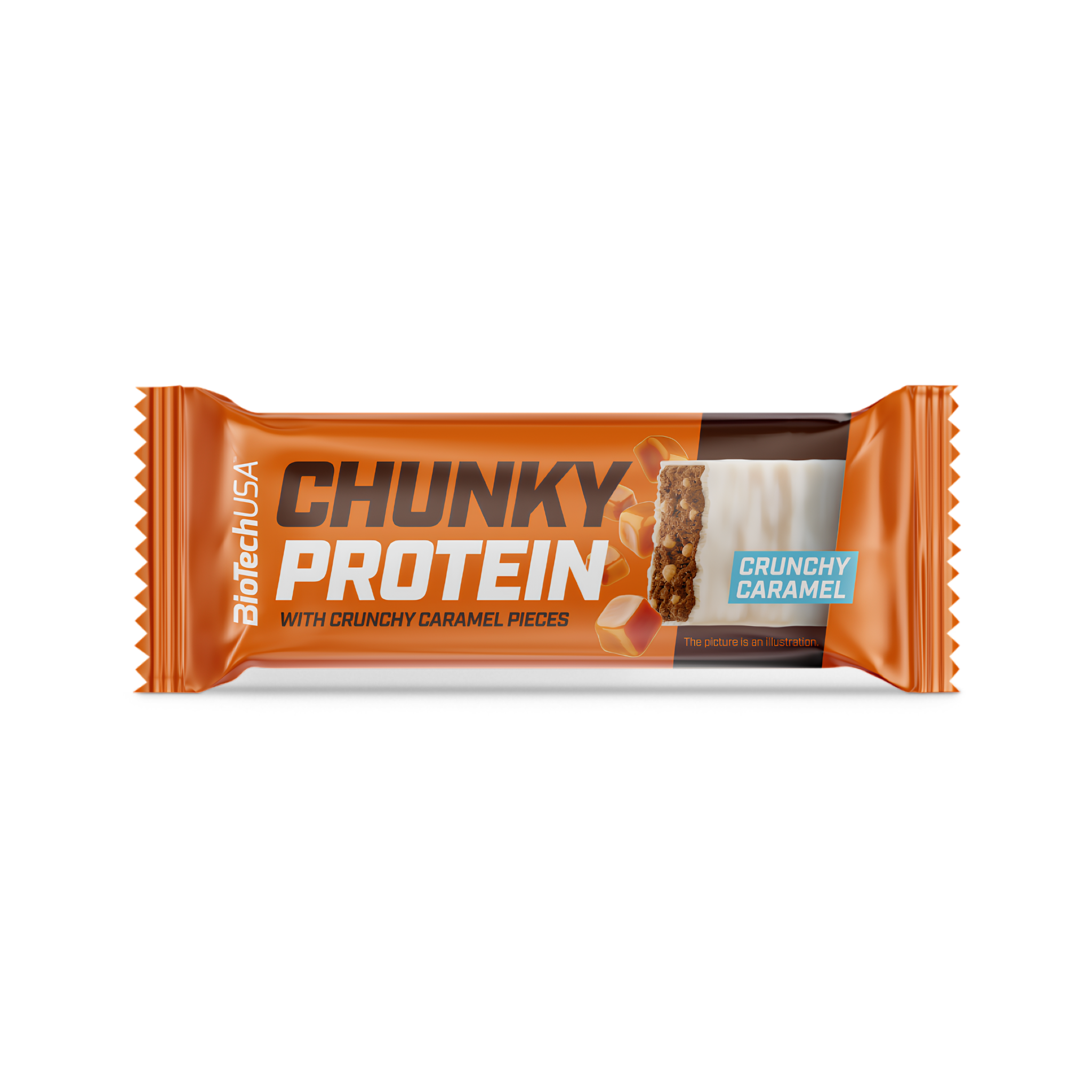 Baton Proteic, BioTechUSA, Chunky Protein Bar, 50g, Crunchy Caramel