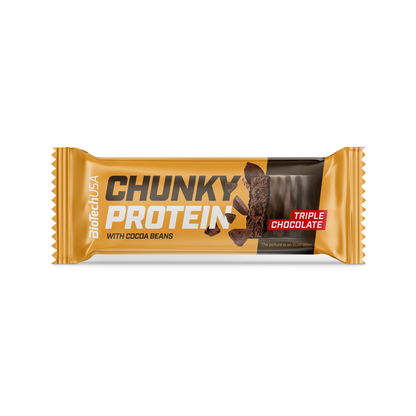 Baton Proteic, BioTechUSA, Chunky Protein Bar, 50g, Triple Chocolate