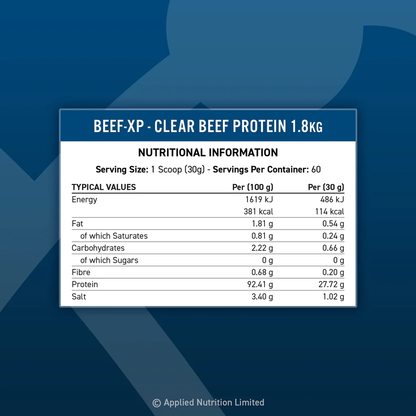 Proteina Izolata din Vita, Applied Nutrition, Beef-XP, Clear Beef Protein, 1.8Kg