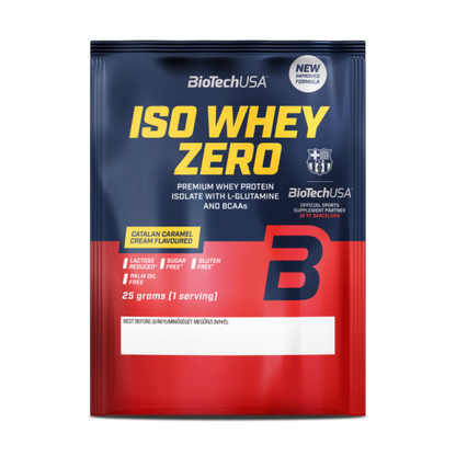 Proteină din Zer Izolat, Conținut Scăzut de Lactoză, BioTechUSA, Iso Whey Zero, Lactose Reduced, 25g