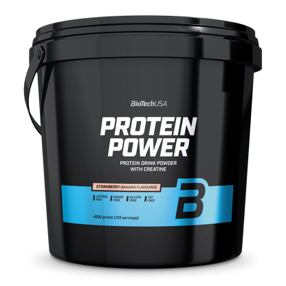 Blend Proteic, BioTechUSA, Protein Power, 4000g, Strawberry-Banana