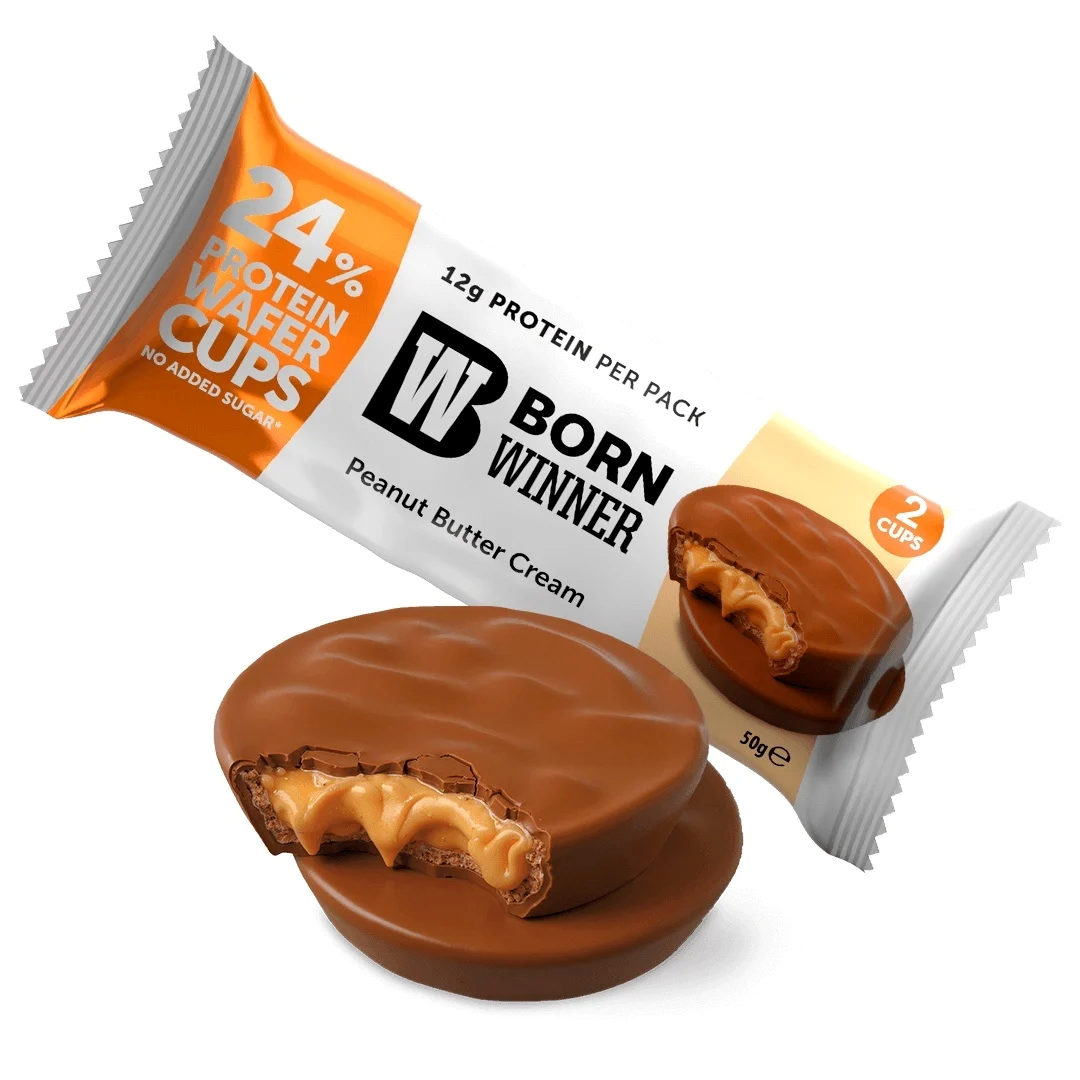 Cupe Proteice, Born Winner, 26% Protein Cups, Crunchy Cups, 2 x 25g