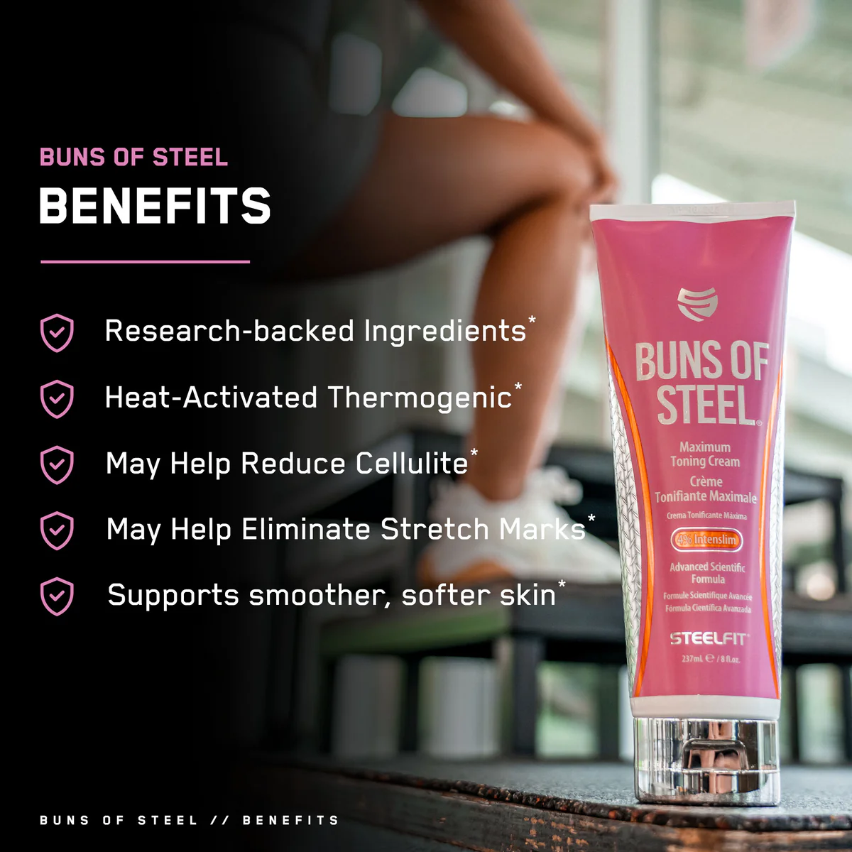Cremă Tonifiantă, SteelFit, Buns Of Steel, 100ml