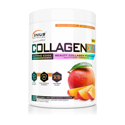 Colagen Pudra, Genius Nutrition, Collagen-X5, 360g