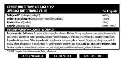 Colagen Capsule, Genius Nutrition, Collagen-X5, 60 Capsule