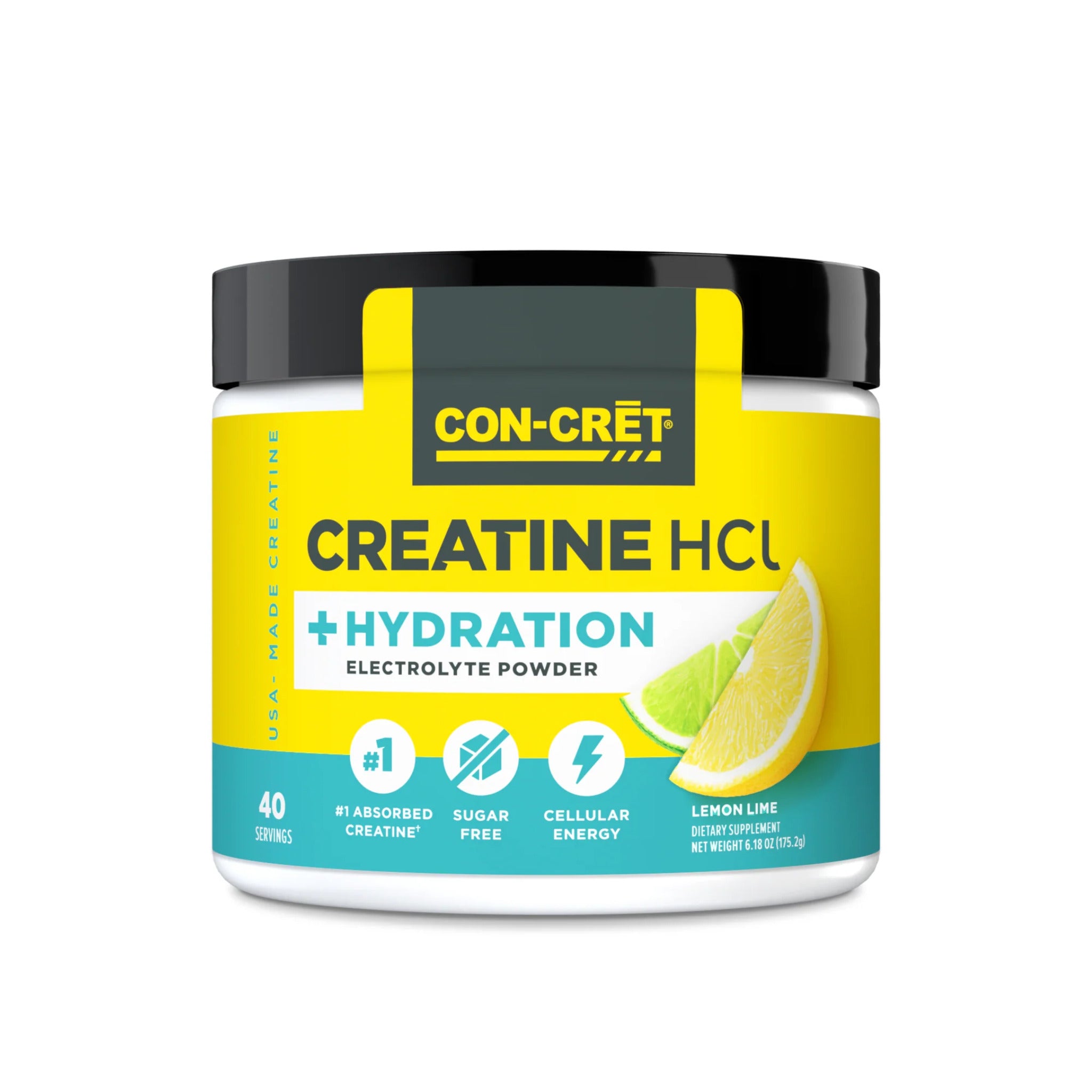 Creatina Hidroclorida + Electroliti, CON-CRĒT® + Hydration, 40 Servings