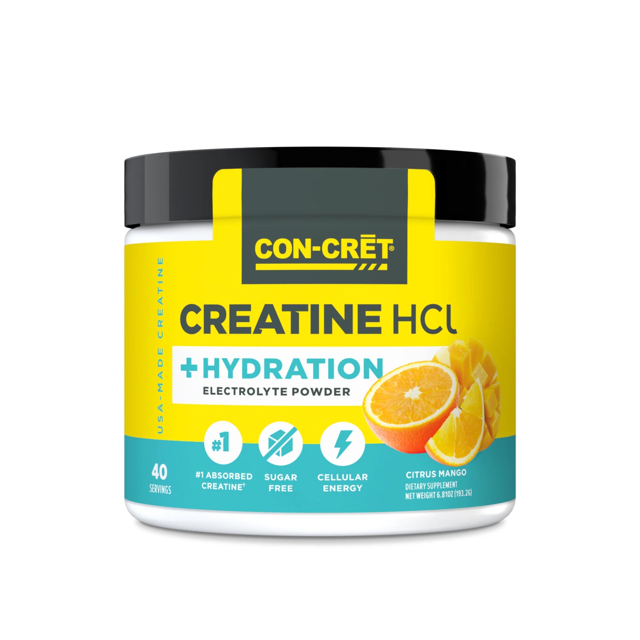 Creatina Hidroclorida + Electroliti, CON-CRĒT® + Hydration, 40 Servings
