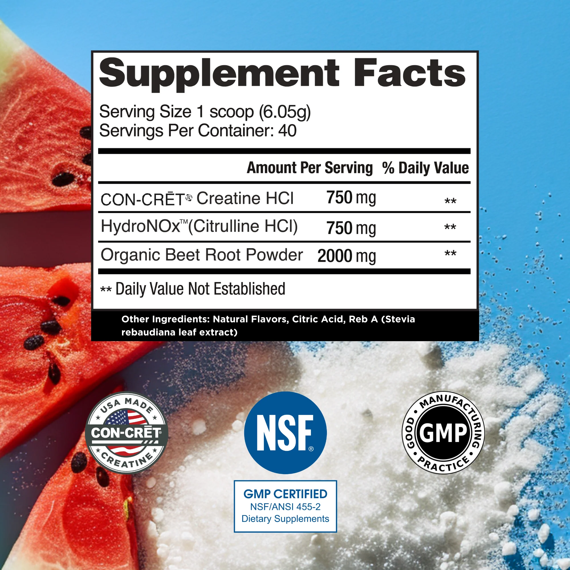 Creatina Hidroclorida + Oxid Nitric, CON-CRET®+ NITRIC OXIDE, 242g