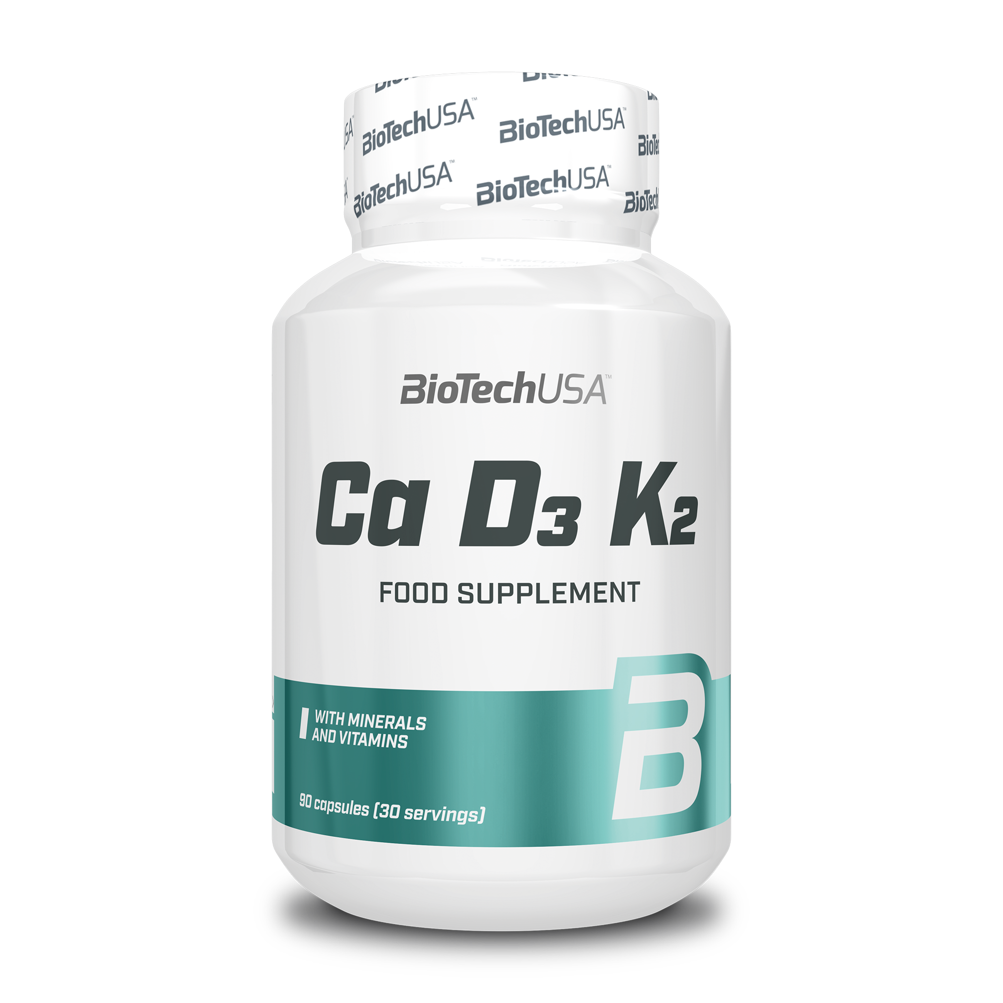 Complex Calciu, D3 &K2, BioTechUSA, Ca+D3+K2, 90 Capsule