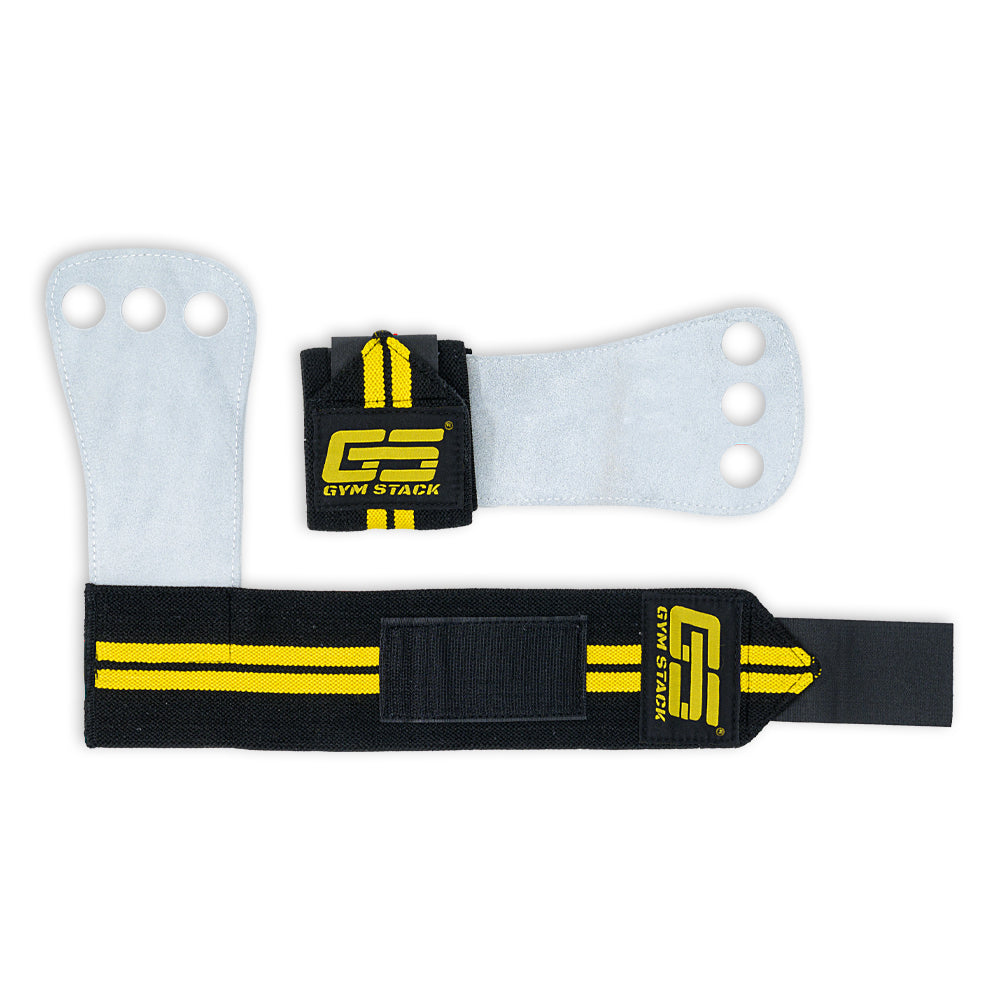 Palmare cu Protecție, Gym Stack, Grip Pad, Elastic Leather