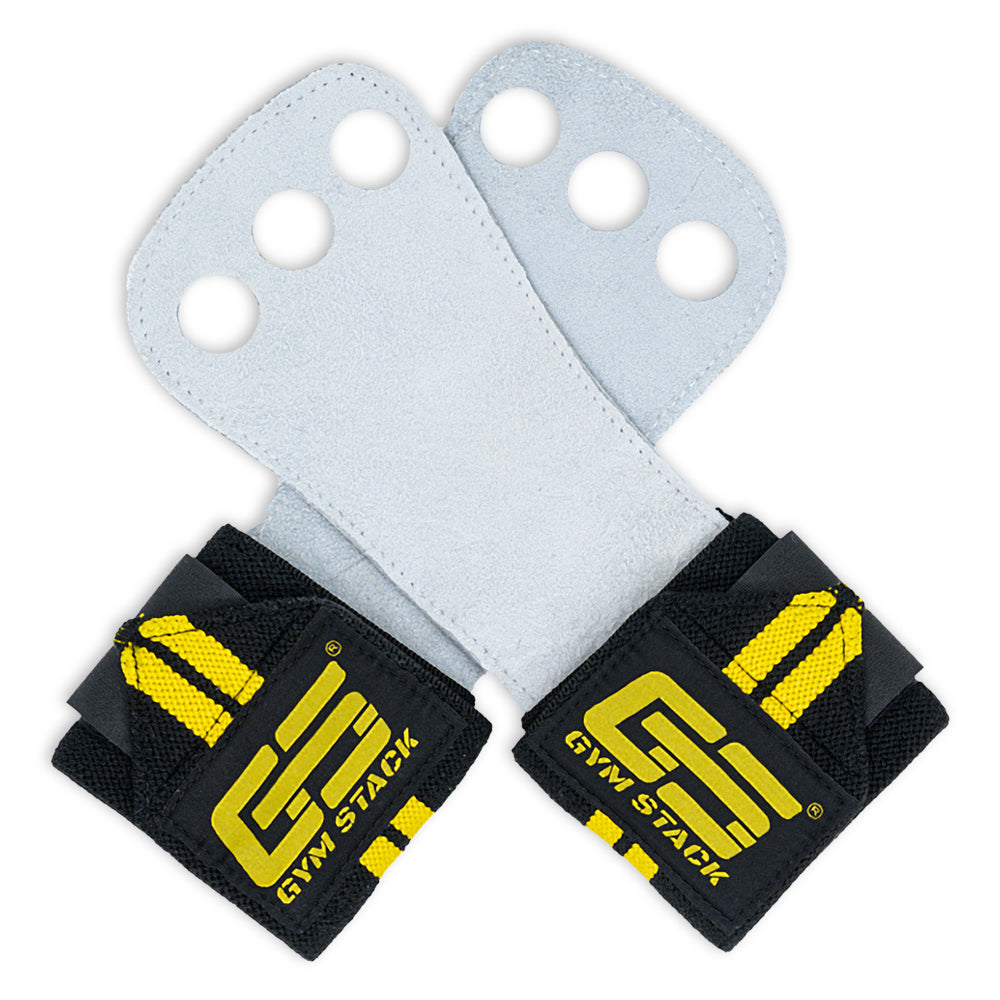 Palmare cu Protecție, Gym Stack, Grip Pad, Elastic Leather