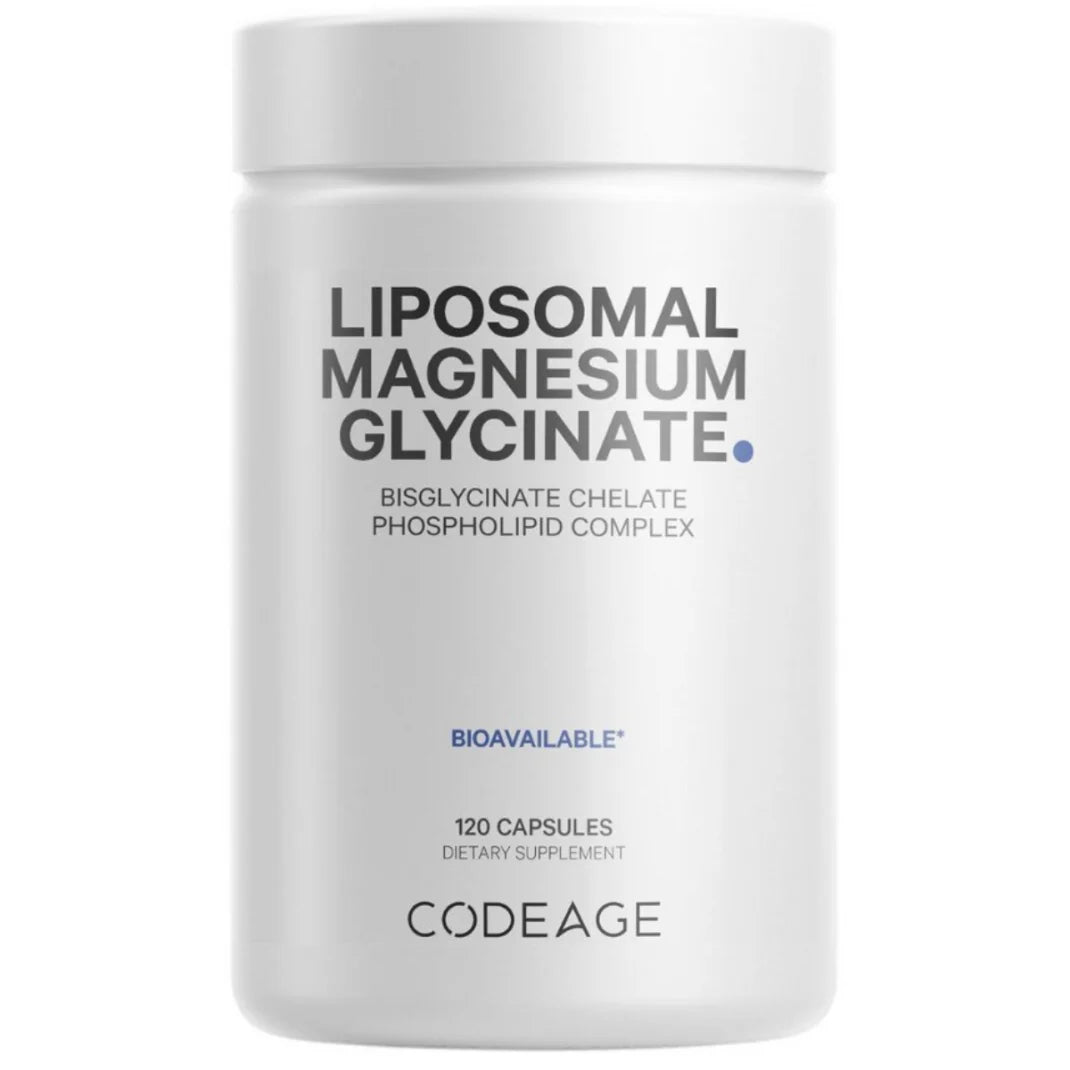 Magneziu Glicinat Lipozomal (Chelat Bisglicinat), CodeAge, Liposomal Magnesium Glycinate, 120 Caps
