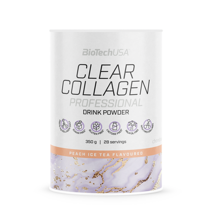 Colagen Pudra, BioTechUSA, Clear Collagen Professional, 350g, Peach Ice Tea