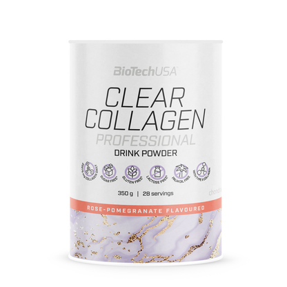 Colagen Pudra, BioTechUSA, Clear Collagen Professional, 350g, Rose Pomegranate