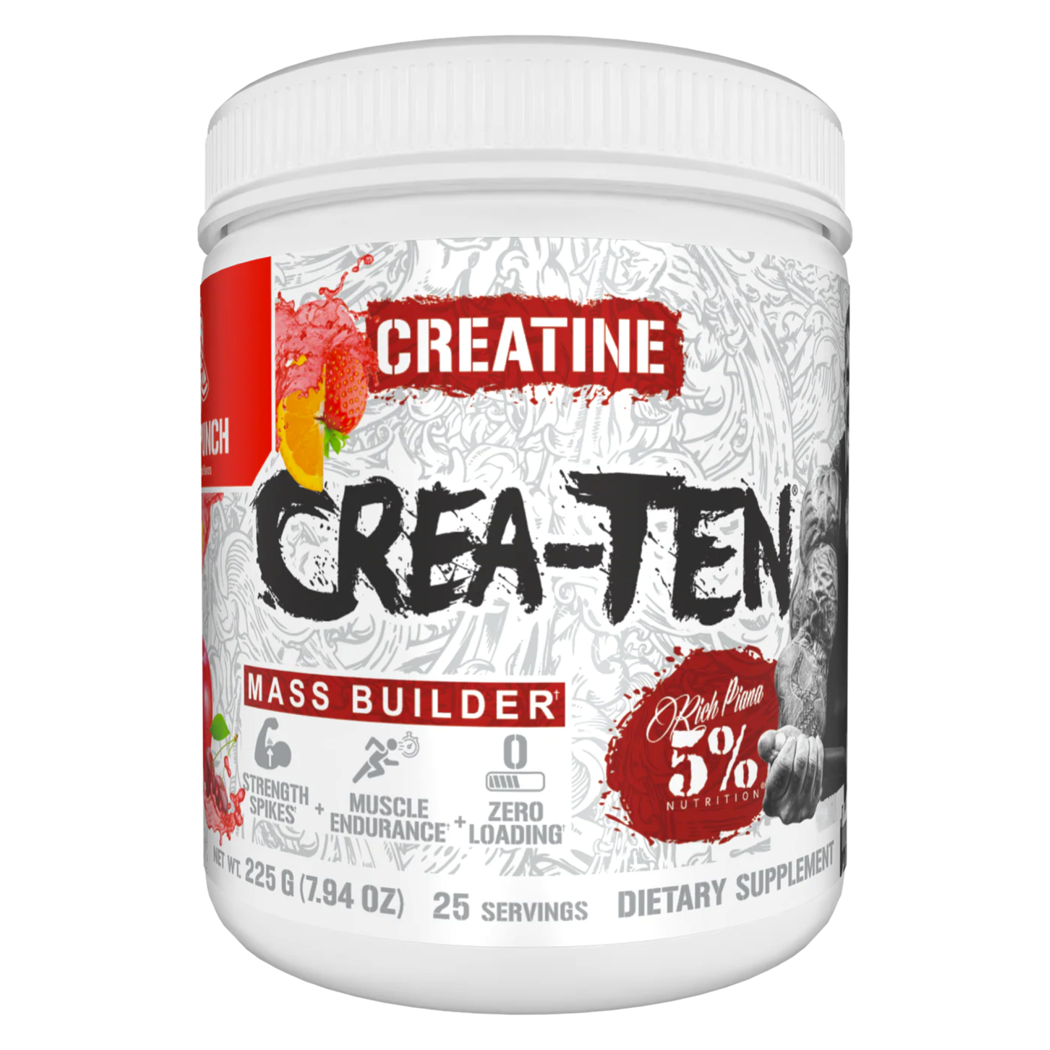 Complex Creatina, 5% Rich Piana, Crea-Ten, 30 Servings
