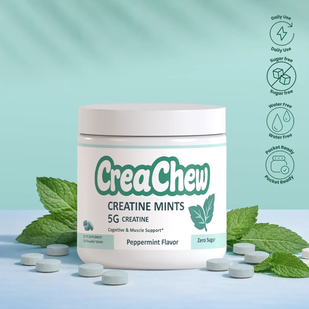 Creatina Masticabila, CreaChew, Creatine Mints, 150 Tablete