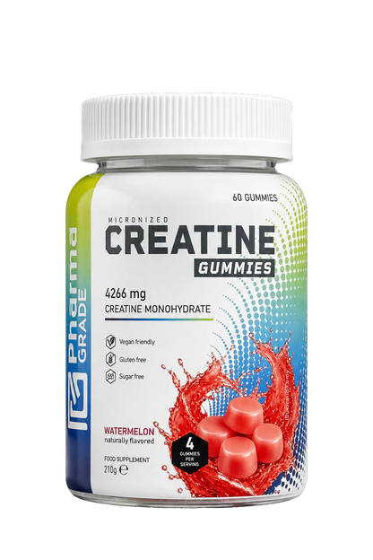 Creatină Gummies, Pharma Grade®, Creatine Gummies, 60 Jeleuri