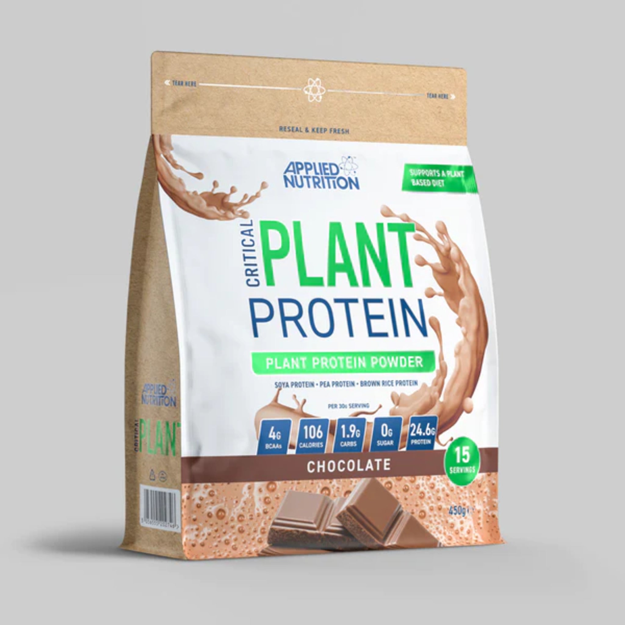 Proteina din mazare - Proteina Vegana, Applied Nutrition, Critical Plant Protein, 450g - gym-stack.ro