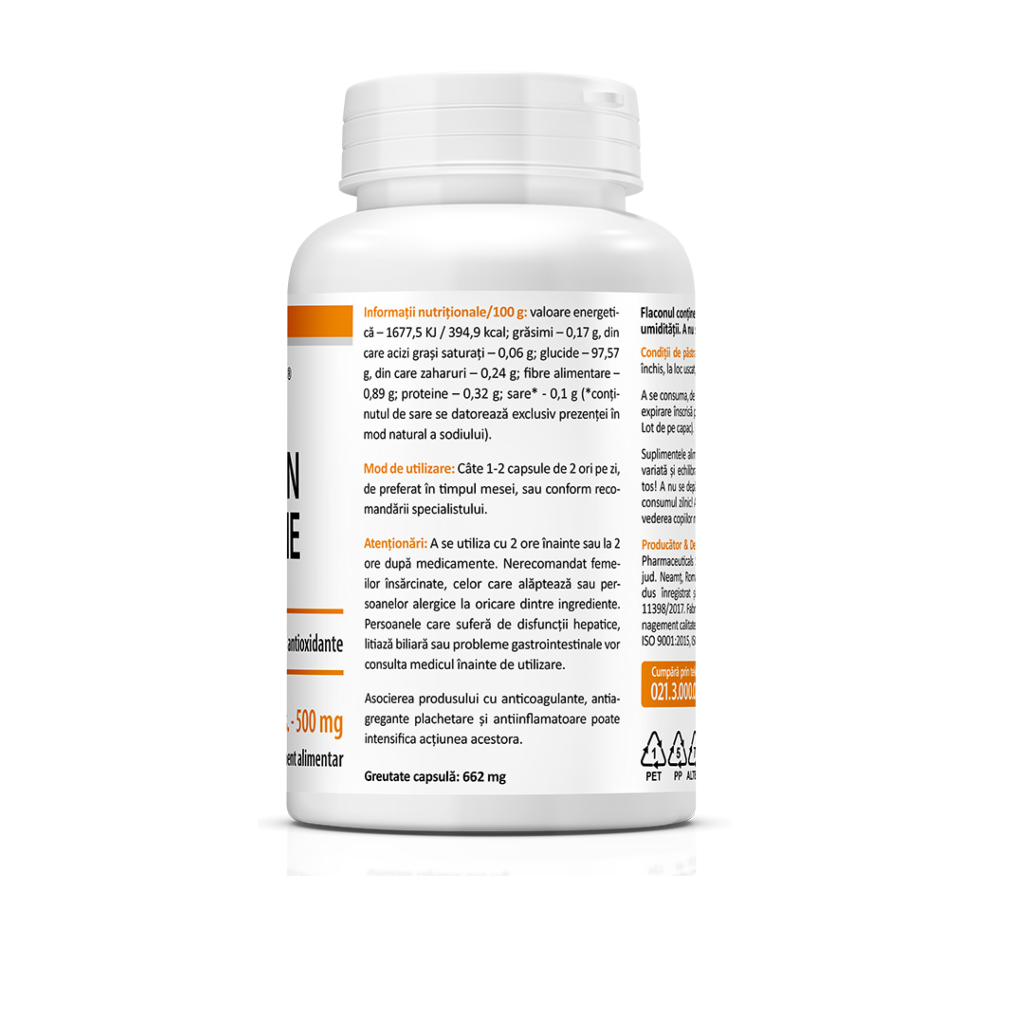 Zenyth Curcumin & Piperine, Pachet ECONOMIC, 60cps + 30cps