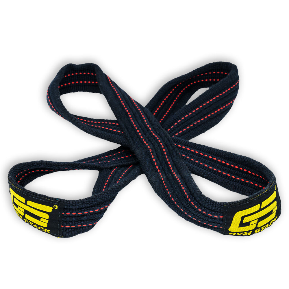Chingi, Gym Stack, Figure 8 Lifting Straps, Black / Yellow