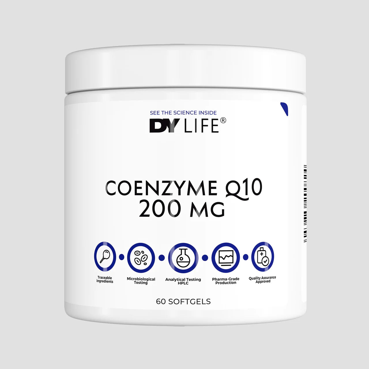 Coenzima Q10, DY Nutrition, Coenzyme Q10 200mg DY Life, 60 Softgels