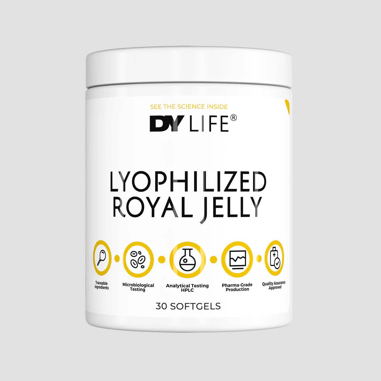 Laptisor de Matca Liofilizat, DY Nutrition, Lyophilized Royal Jelly DY Life, 30 Softgels
