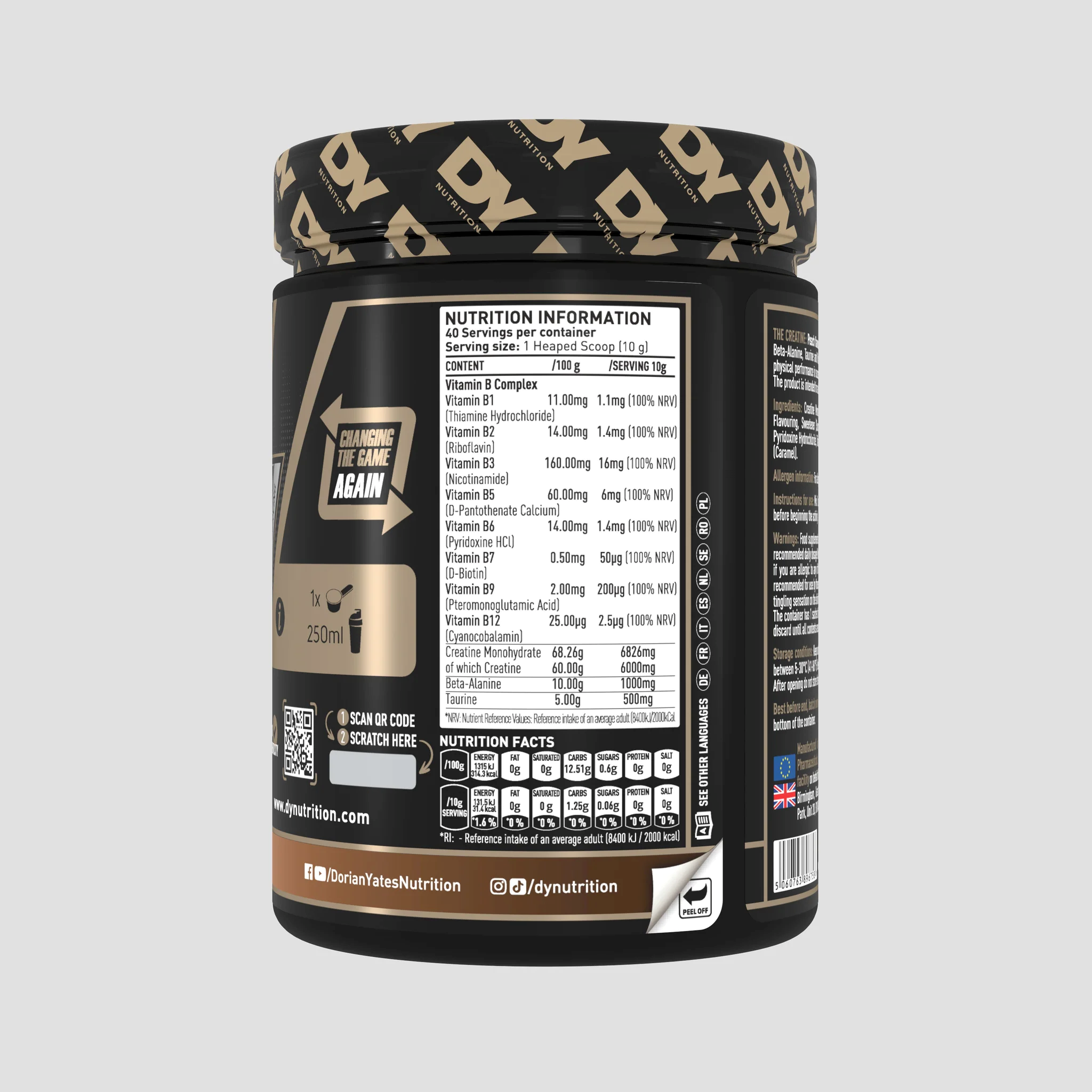 Creatina Pudra ,Dorian Yates Nutrition, The Creatine, 400g