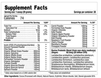 Super Aliment, Revive, Daily Greens, 500g