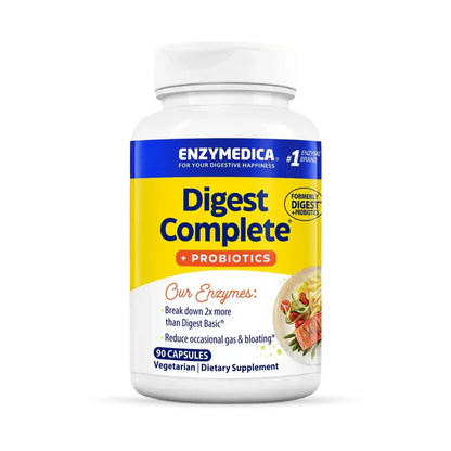 Enzime Digestive + Probiotice, Enzymedica, Digest Complete + Probiotics, 90 Capsule