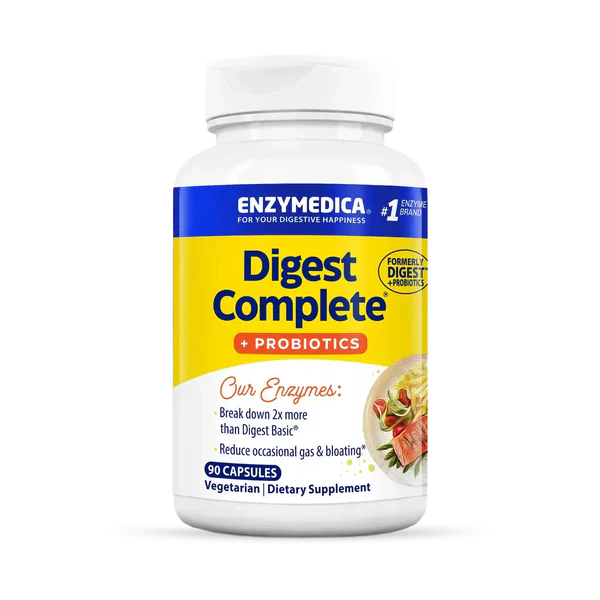 Enzime Digestive + Probiotice, Enzymedica, Digest Complete + Probiotics, 90 Capsule