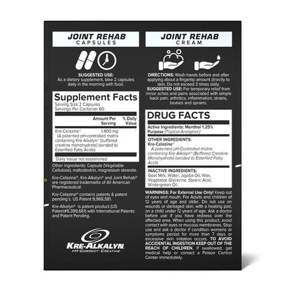 Supliment pentru Articulatii, EFX Sports, Joint Rehab, 120 Capsule + Crema