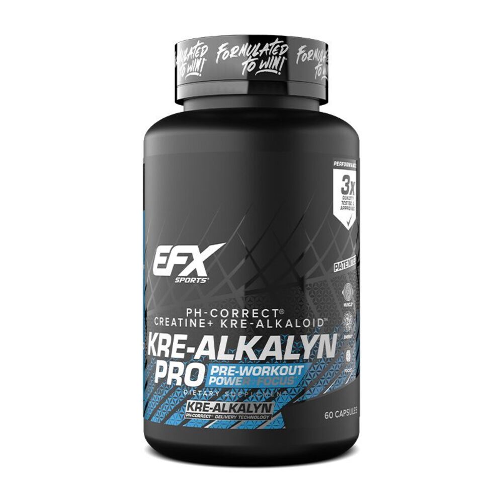 Creatina Kre-Alkalyn, EFX Sports, Kre-Alkalyn PRO, 60 Capsule