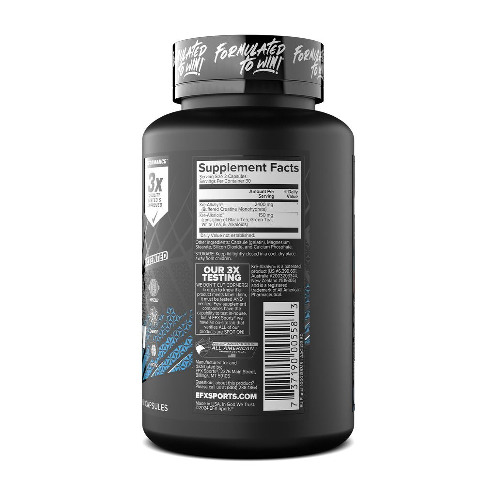 Creatina Kre-Alkalyn, EFX Sports, Kre-Alkalyn PRO, 60 Capsule
