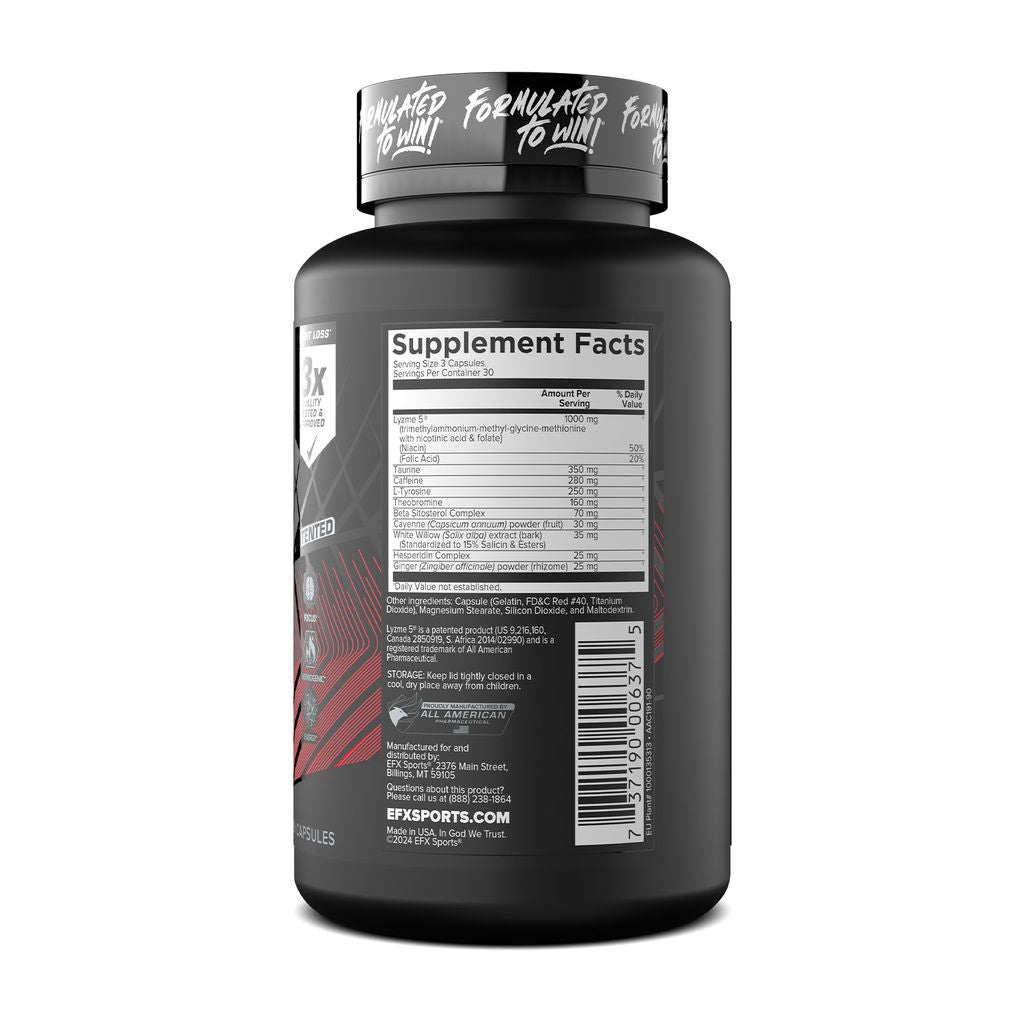 Arzator de Grasimi, EFX Sports, Lean Fix Xtreme Fat Burner, 90 Capsule