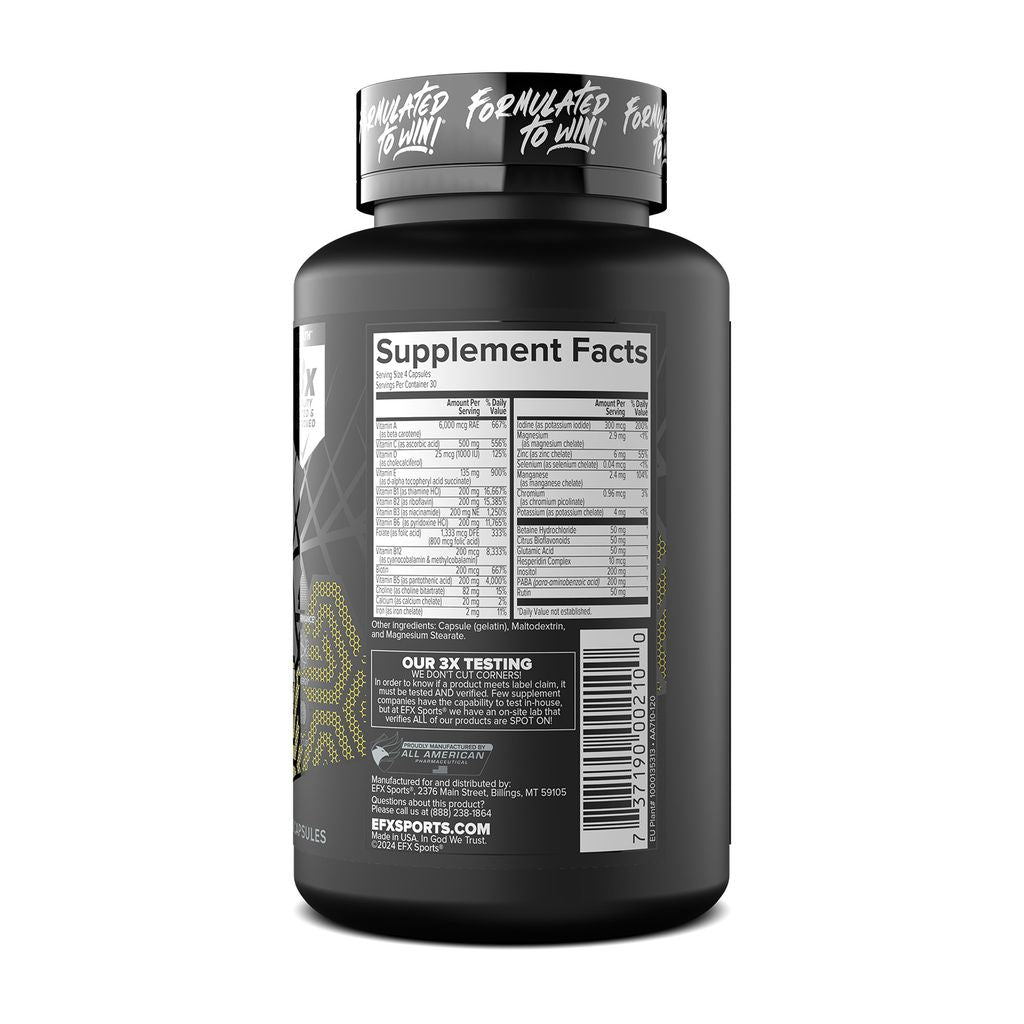 Complex Vitamine si Minerale, EFX Sports, VitaDrive, 120 Capsule