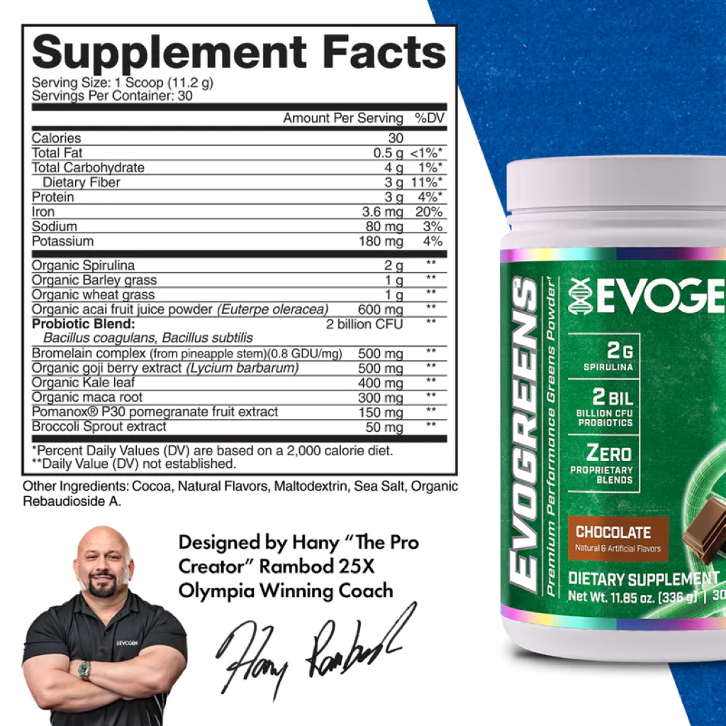 Super Aliment, Evogen Naturals, EvoGreens, 30 Servings