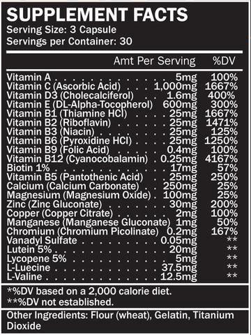 Complex Vitamine si Minerale, Formutech Nutrition, Fit Men Multivitamin, 90 Capsule