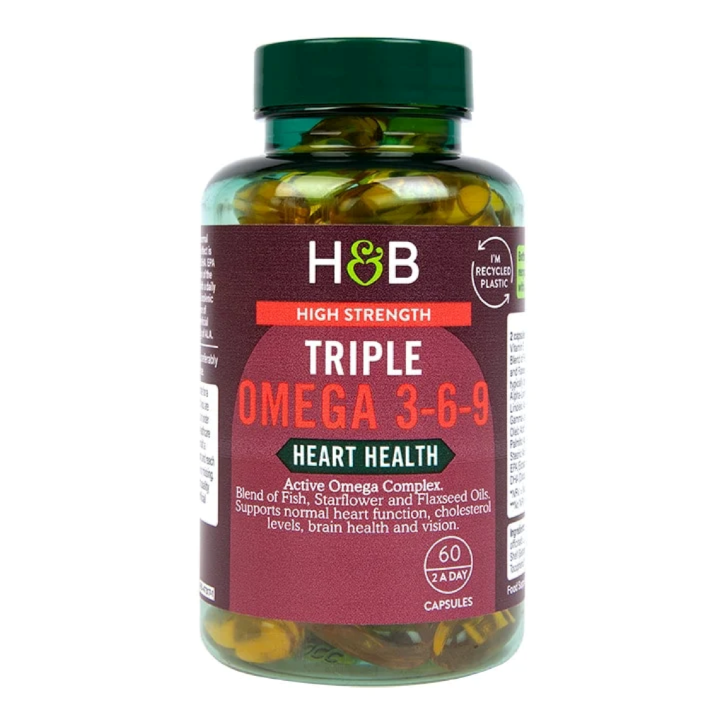 Acizi Grasi, Holland & Barrett, Triple Omega 3-6-9, 60 Softgels