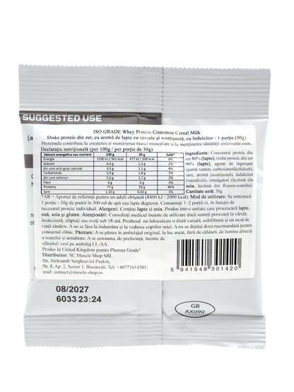 Proteina din Zer, Pharma Grade®, ISO Grade, 30g