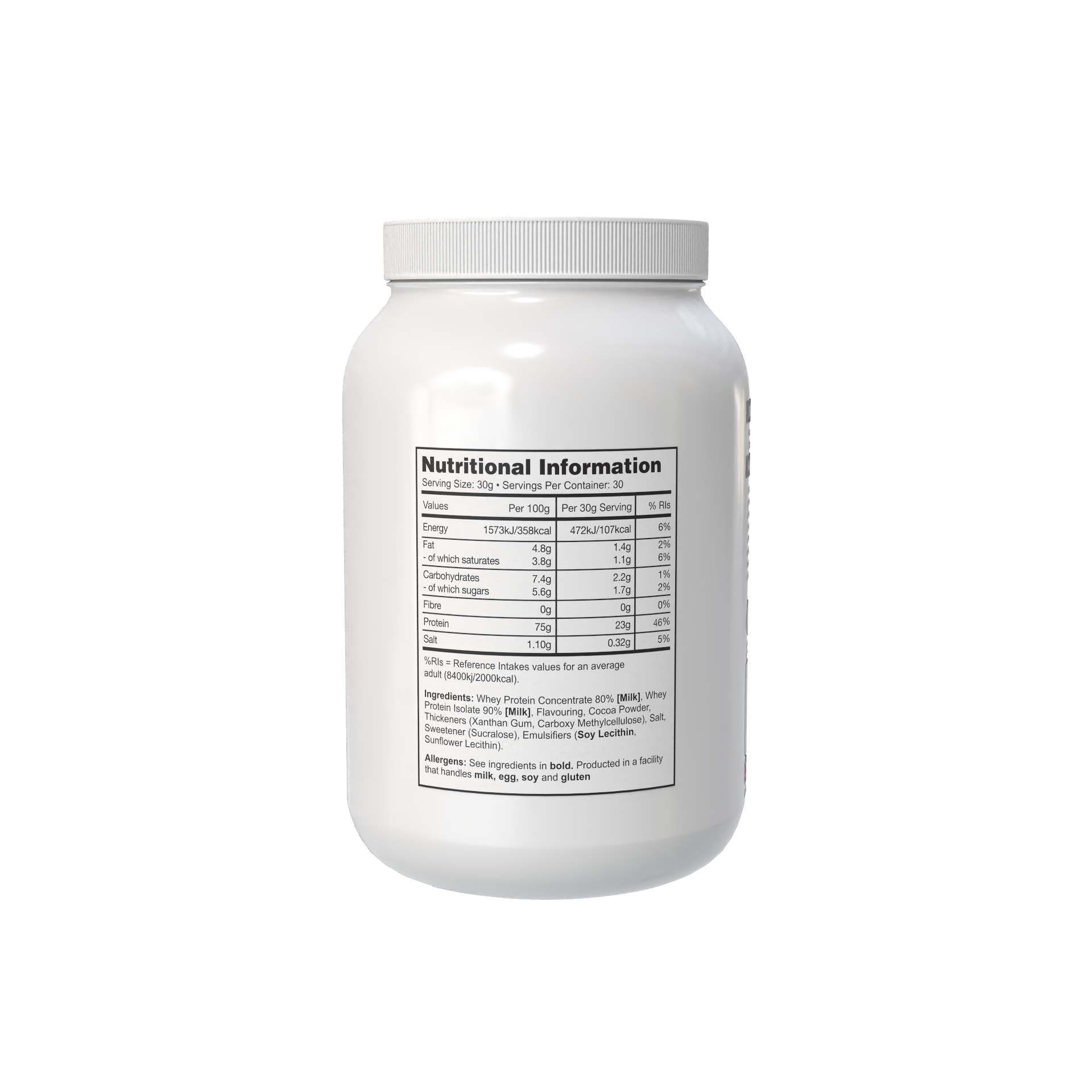 Informatii nutritionale ISO Grade Peanut Butter Cups 23g proteina 30 portii