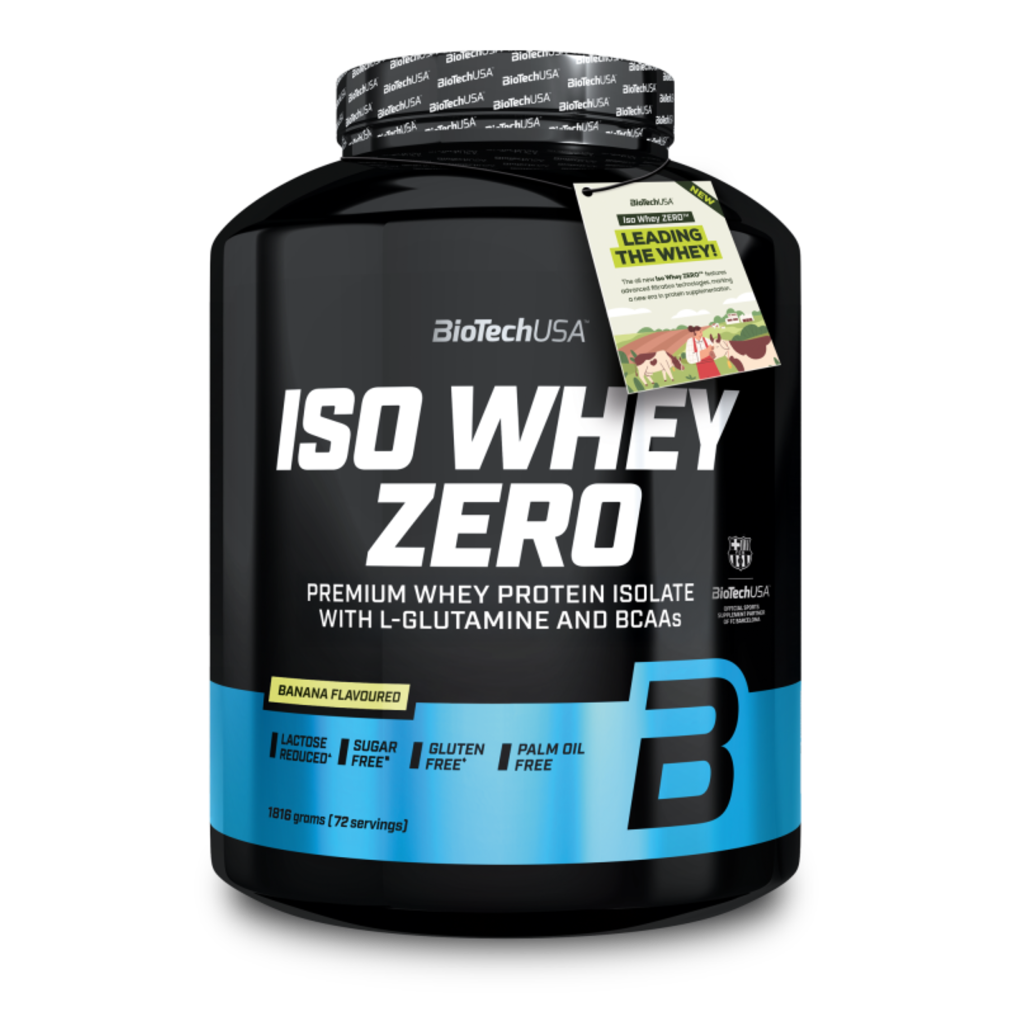Proteina din Zer Izolata Continut Scazut de Lactoza, BioTechUSA, Iso Whey Zero Lactose Reduced, 1816g
