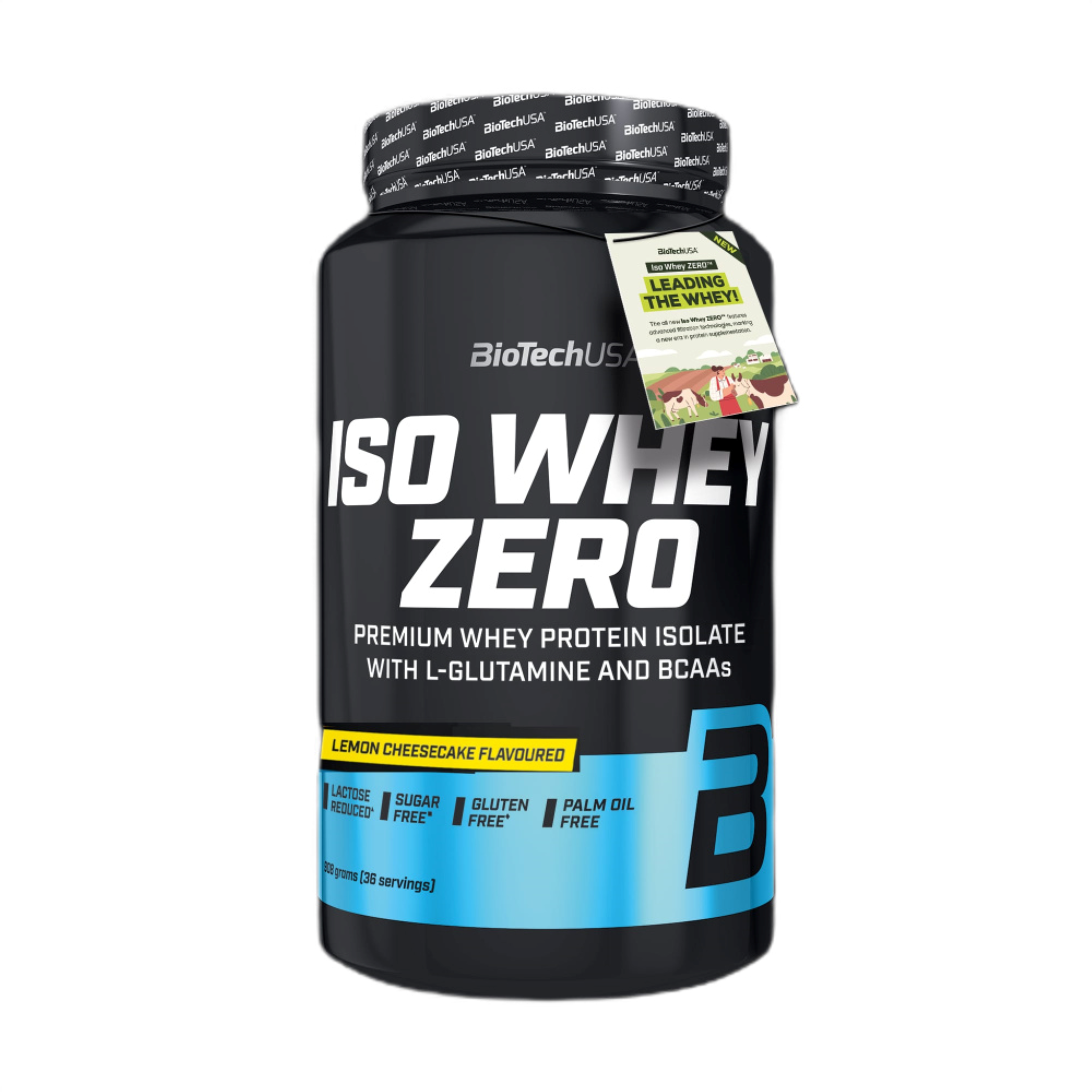 Proteina din Zer Izolata Continut Scazut de Lactoza, BioTechUSA, Iso Whey Zero Lactose Reduced, 908g