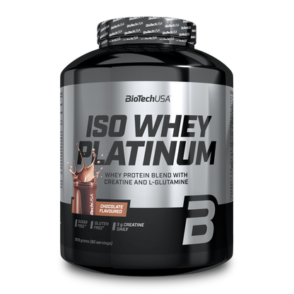 Proteina din Zer Izolat, BioTechUSA, Iso Whey Platinum, 1816g Chocolate