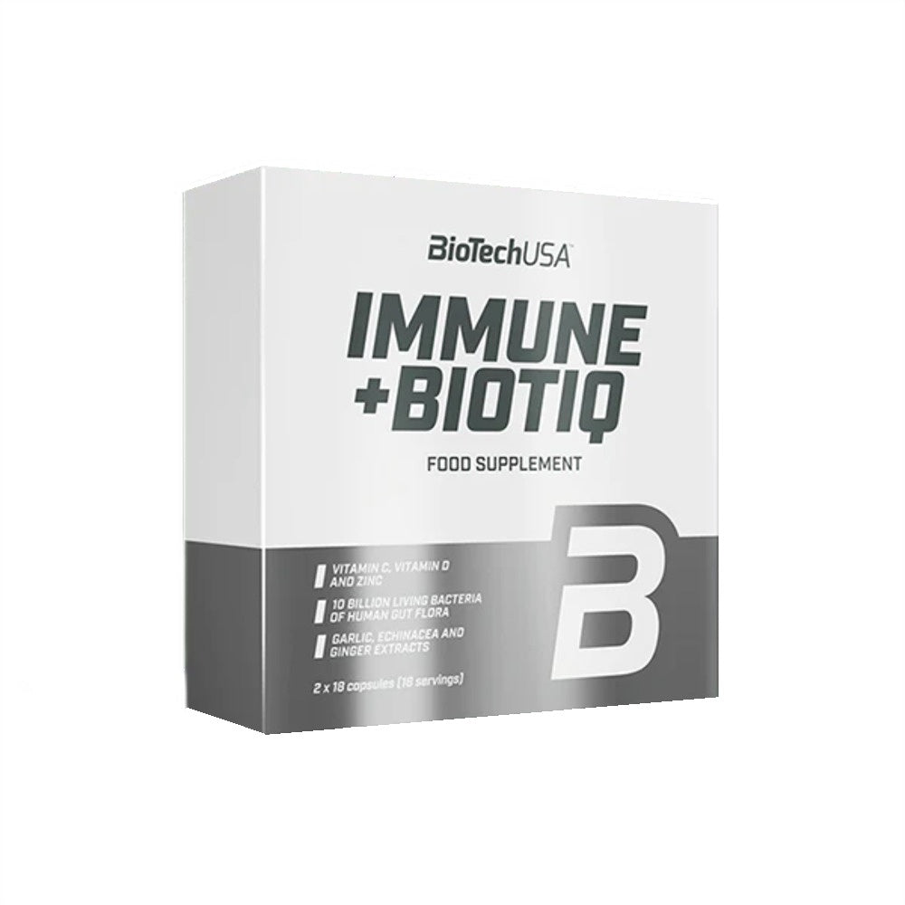 Complex Vitamine + Prebiotice, BioTechUSA, Immune + Biotiq, 2 x 18 Capsule