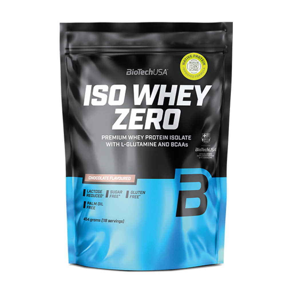 Proteina din Zer Izolat, Continut Scazut de Lactoza, BioTechUSA, Iso Whey Zero Lactose Reduced, 454g