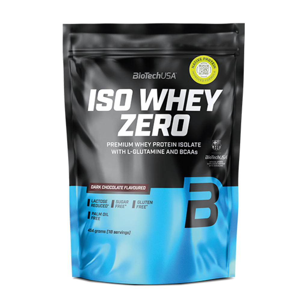 Proteina din Zer Izolat, Continut Scazut de Lactoza, BioTechUSA, Iso Whey Zero Lactose Reduced, 454g
