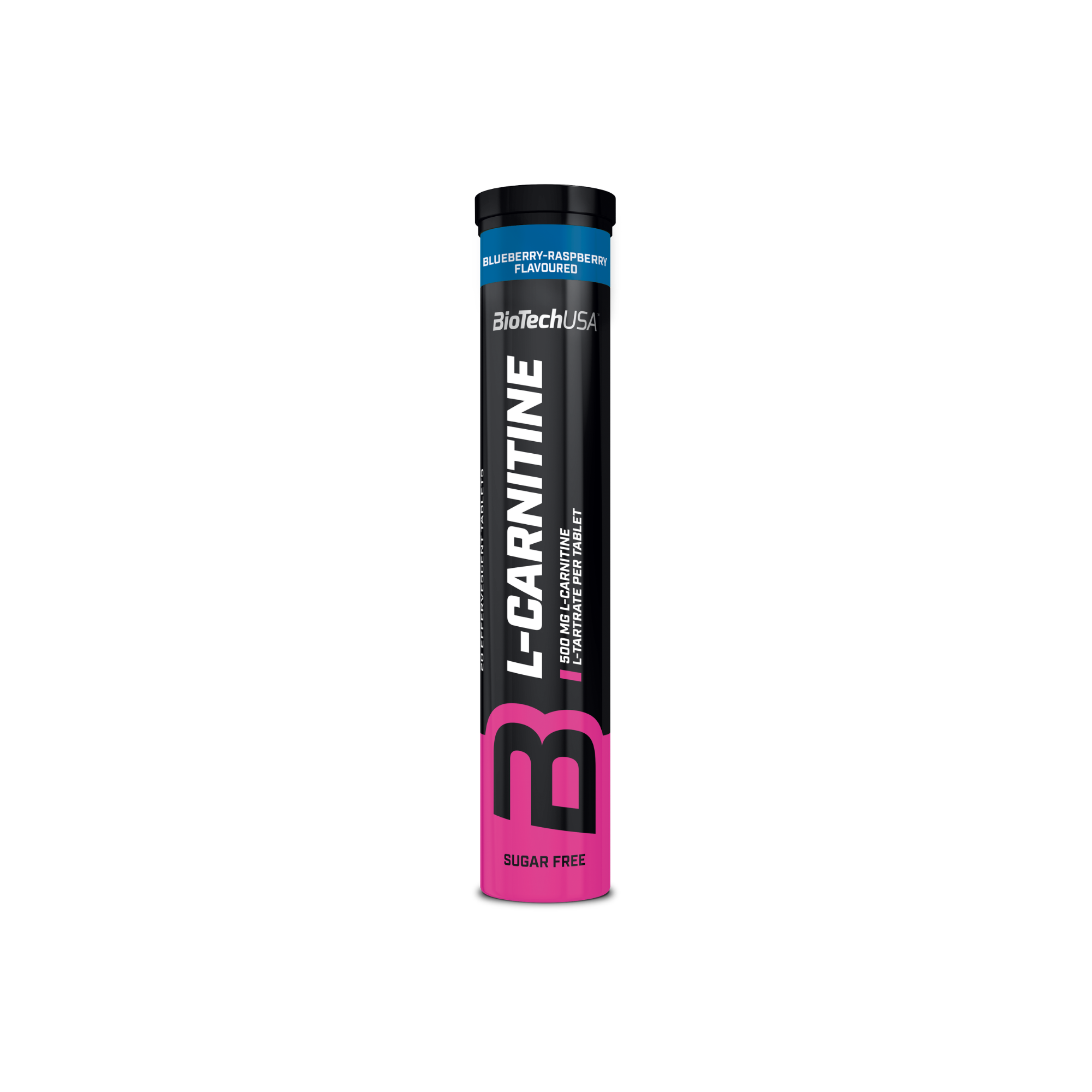 L-Carnitina Efervescenta, BiotechUSA, L-Carnitine, 20 tablete, Blueberry-Raspberry