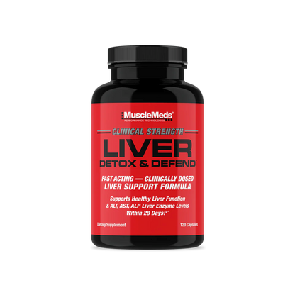 Supliment pentru Sanatatea Ficatului, MuscleMeds, Liver Detox & Defend, 120 Capsule