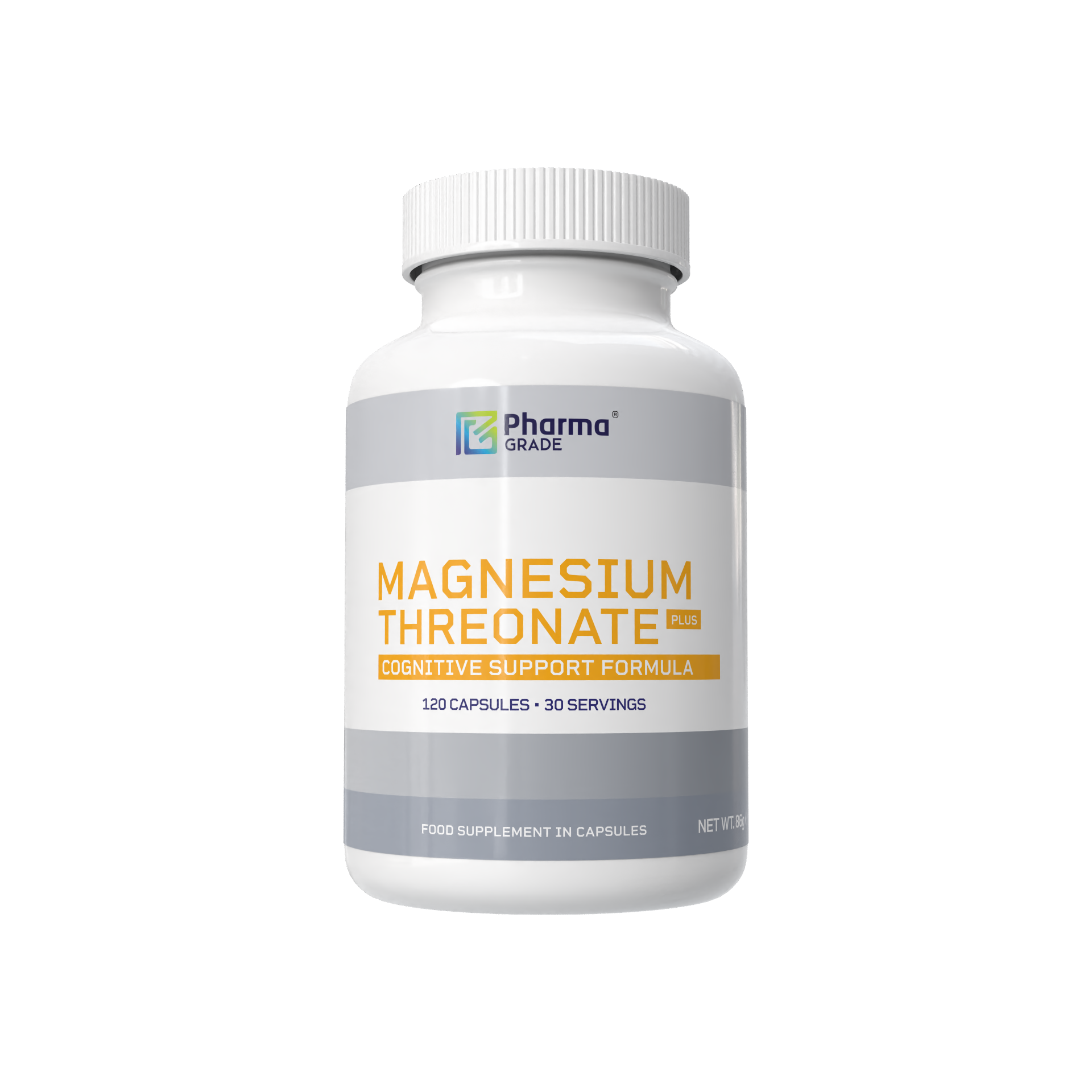Magneziu Treonat, Pharma Grade, Magnesium Threonate Plus, 120 Capsule